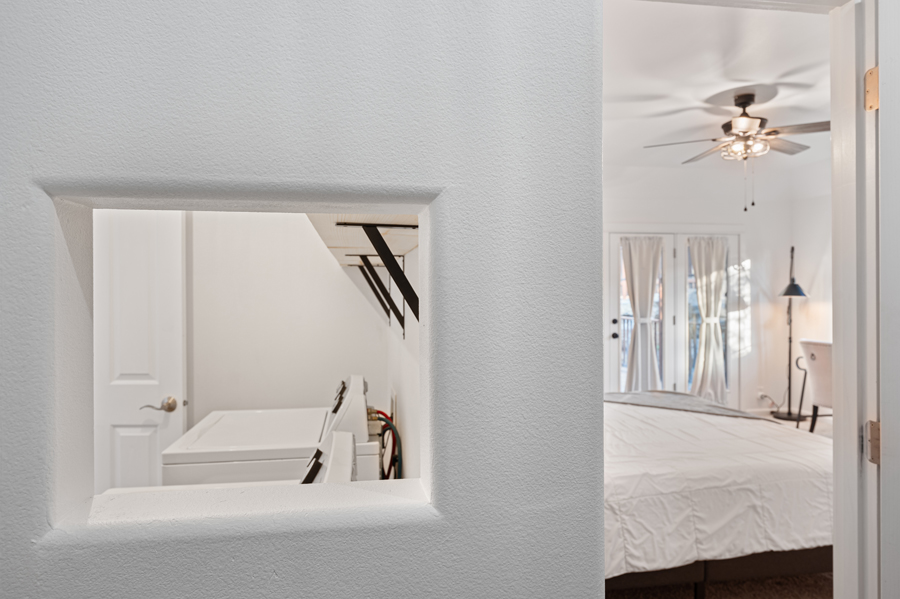 Functional laundry room in Bend, Oregon with modern appliances.